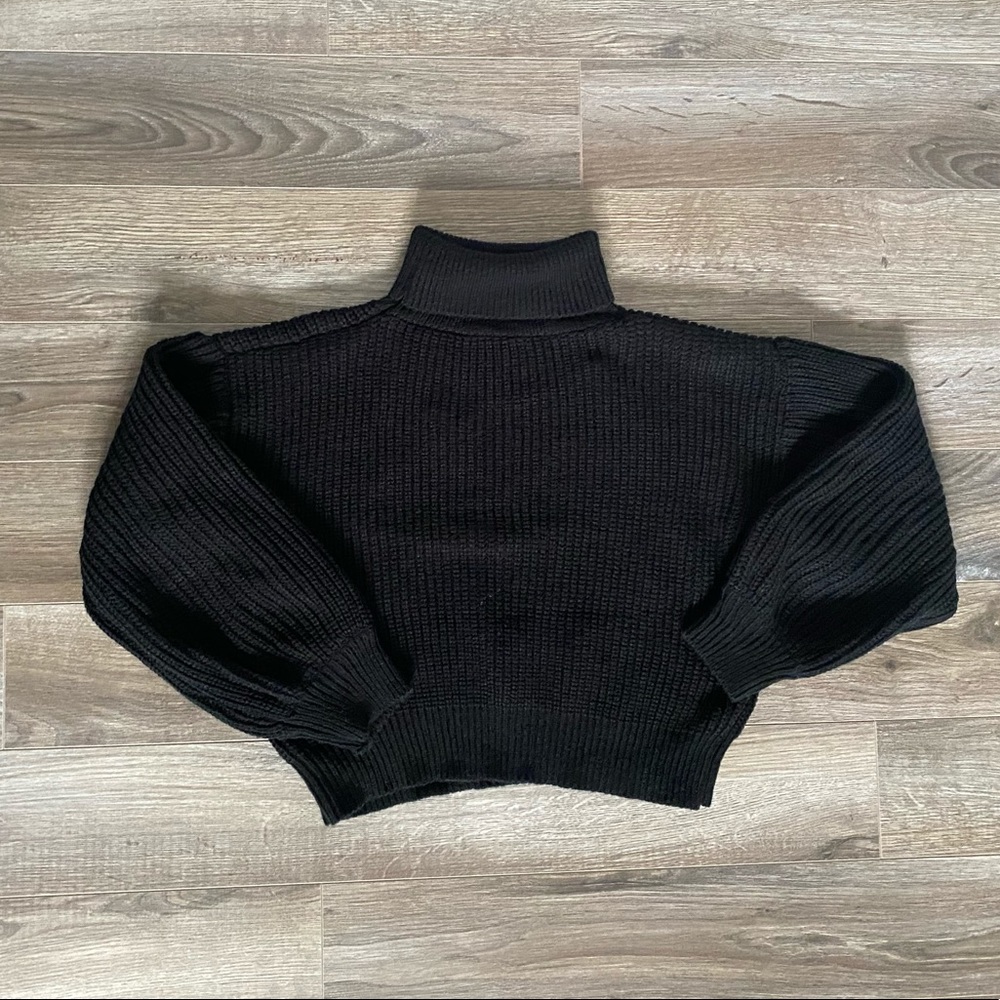 New ROMWE Black Turtle Neck Sweater!